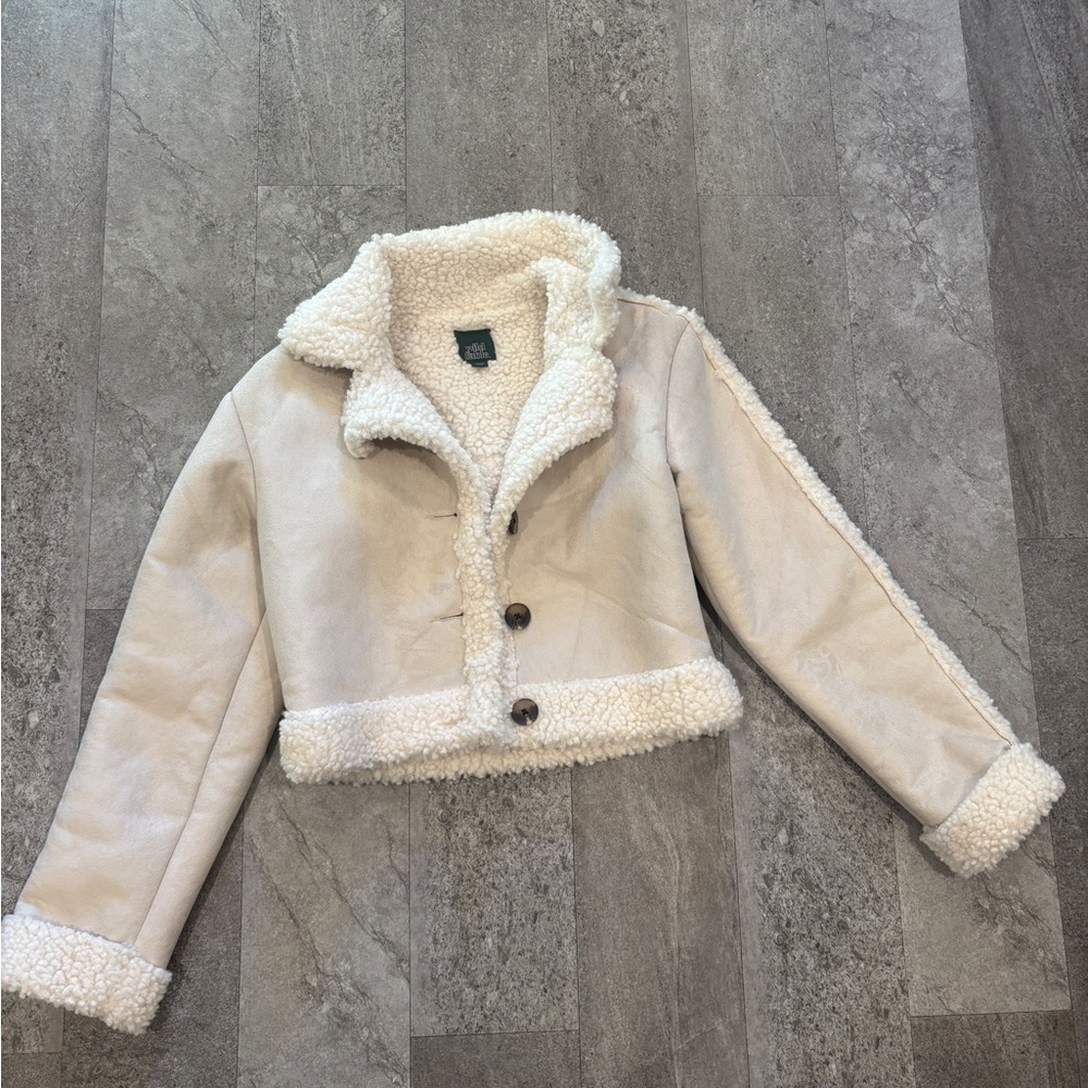 Wild Fable Cream Fleece Jacket